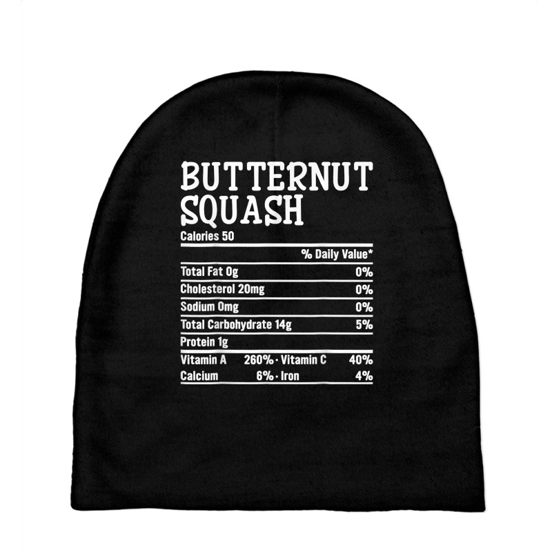 Thanksgiving Christmas Food Facts Butternut Squash Nutrition T Shirt Baby Beanies by dorman | Artistshot