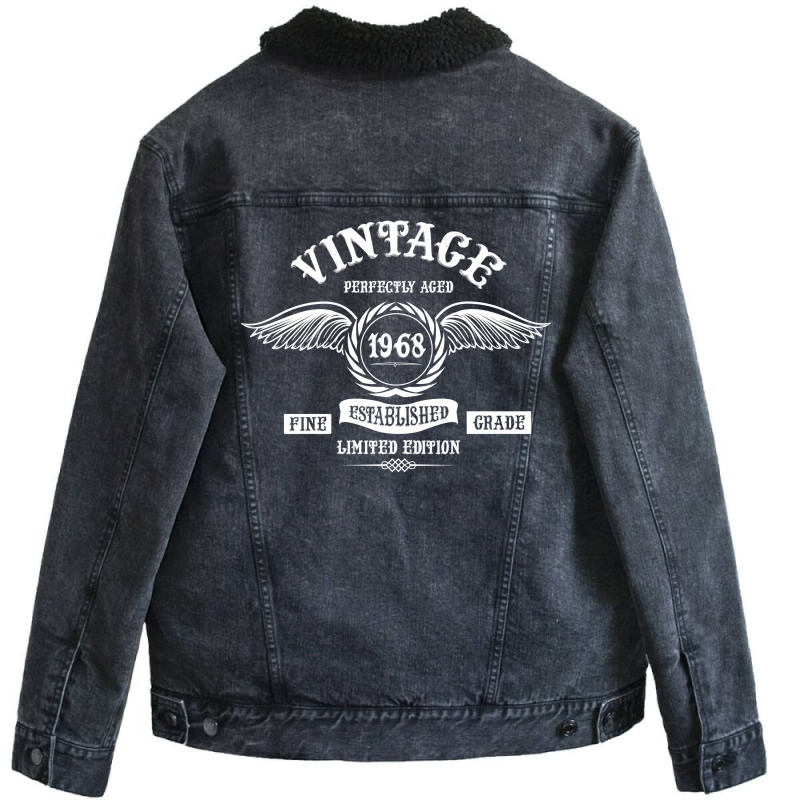 Vintage Perfectly Aged 1968 Unisex Sherpa-lined Denim Jacket | Artistshot