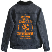 I Am A Skin Cancer Survivor Unisex Sherpa-lined Denim Jacket | Artistshot