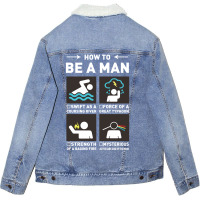 Be A Man Unisex Sherpa-lined Denim Jacket | Artistshot