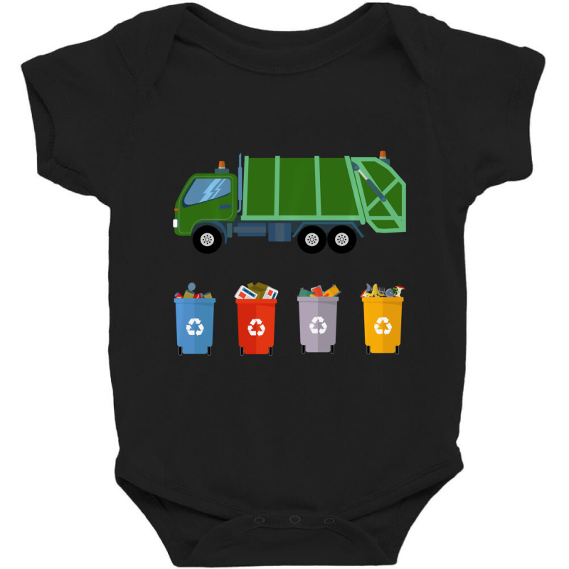 Recycling Trash Truck Garbage Truck Baby Bodysuit by bummercaught | Artistshot