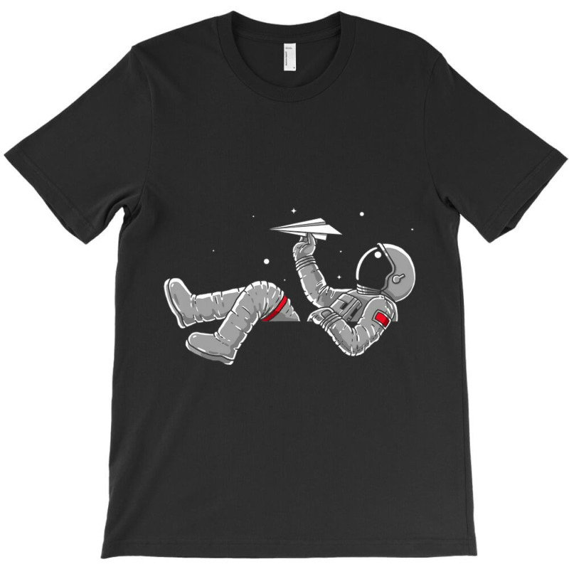 Relaxing Astronaut Throwing Paper Airplanes T-shirt | Artistshot