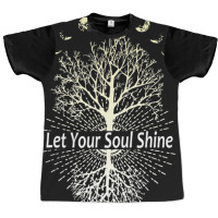 Phases Of The Moon Let Your Soul Shine Tree Graphic T-shirt | Artistshot