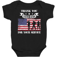 Thank You Veterans For Your Service American Flag Baby Bodysuit | Artistshot