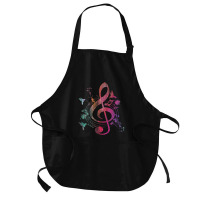 Music Musical Instrument Birds Treble Clef Medium-length Apron | Artistshot