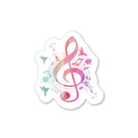 Music Musical Instrument Birds Treble Clef Sticker | Artistshot