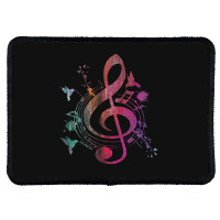 Music Musical Instrument Birds Treble Clef Rectangle Patch | Artistshot