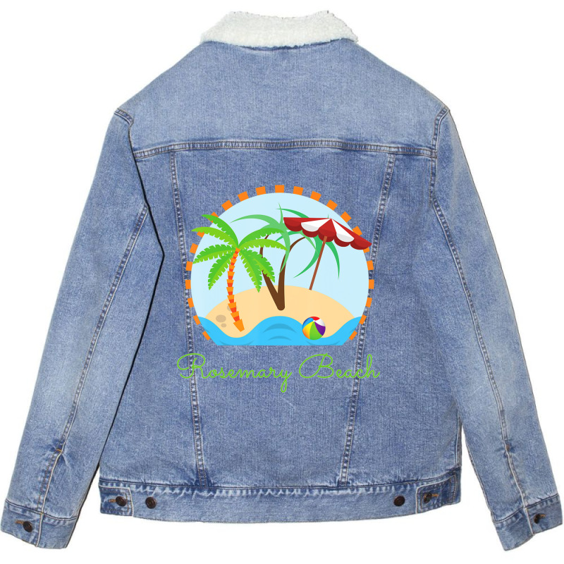 Rosemary Beach Florida Vacation Family Group Gift Unisex Sherpa-lined Denim Jacket | Artistshot