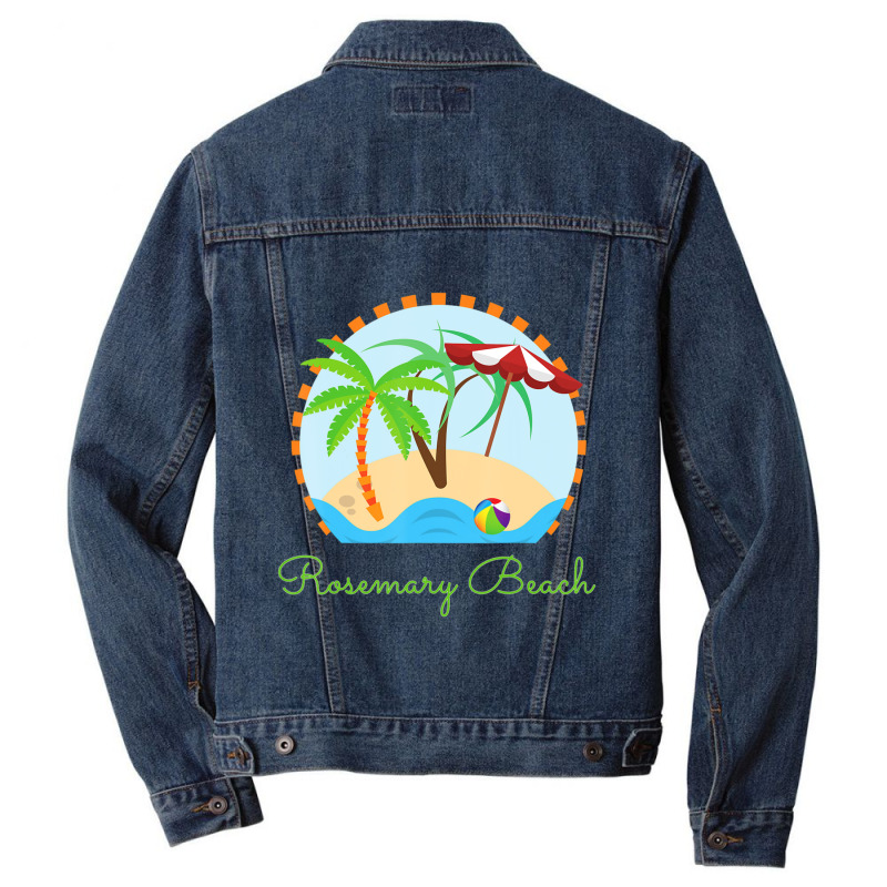 Rosemary Beach Florida Vacation Family Group Gift Men Denim Jacket | Artistshot