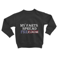 My Farts Spread Freedom Redneck Country Joke Usa Flag Humor Toddler Sweatshirt | Artistshot