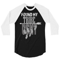 Indigenous Feather Native America Found My Tribe Usnt 3/4 Sleeve Shirt | Artistshot