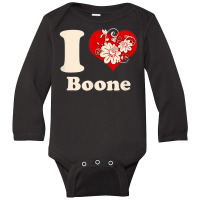 I Heart Boone North Carolina Floral T Shirt Long Sleeve Baby Bodysuit | Artistshot