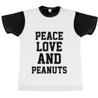 Peace Love And Peanuts  Chiffon Top Graphic T-shirt | Artistshot