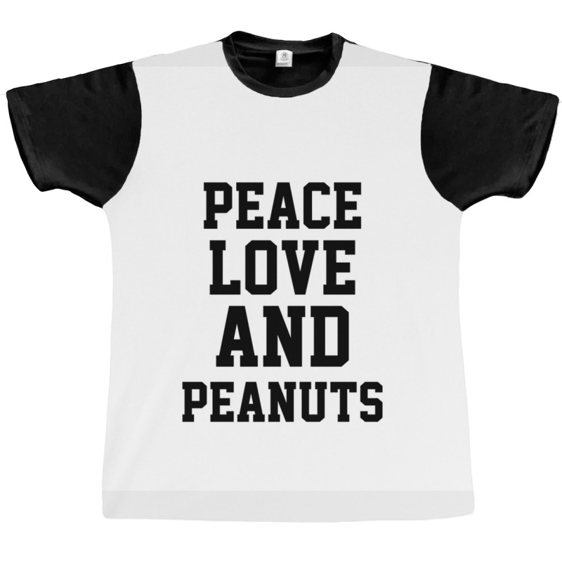 Peace Love And Peanuts  Chiffon Top Graphic T-shirt | Artistshot