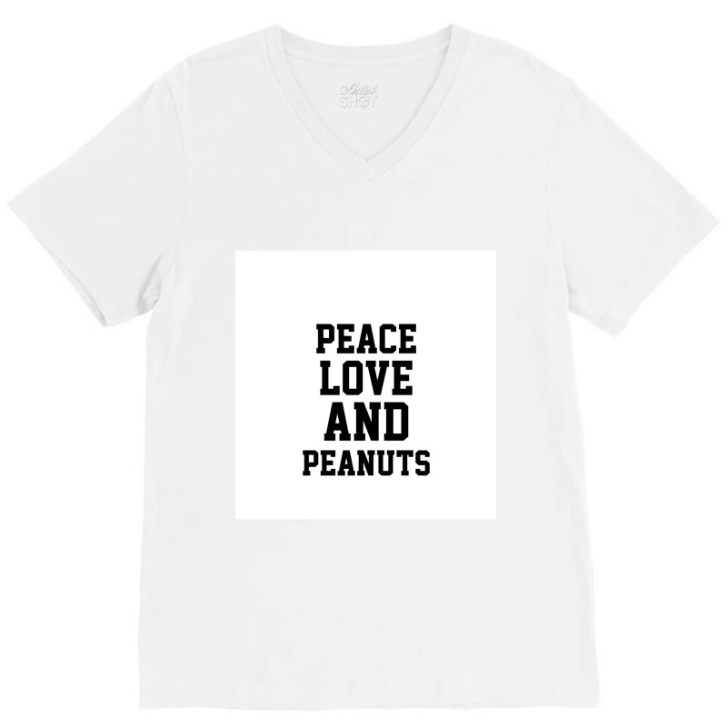 Peace Love And Peanuts  Chiffon Top V-neck Tee | Artistshot