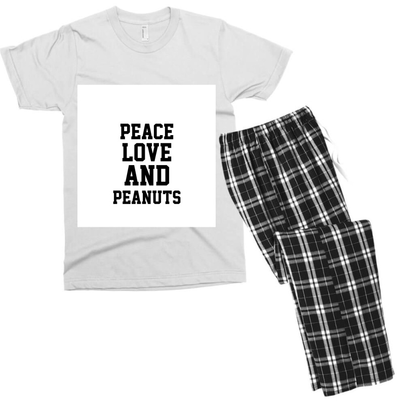 Peace Love And Peanuts  Chiffon Top Men's T-shirt Pajama Set | Artistshot