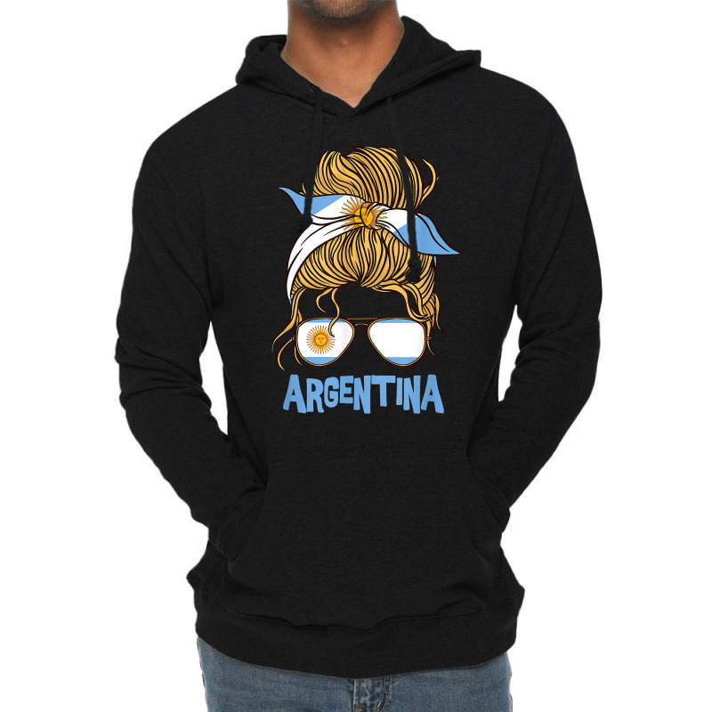 Argentina For Girl Argentine Flag For Women Argentinian T Shirt Lightweight Hoodie | Artistshot