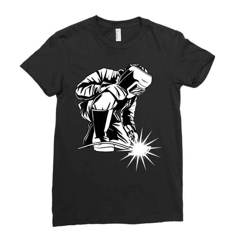 Welder Welding Metal Worker Fabricator Blacksmith Ladies Fitted T-Shirt by yumgaugeteuda | Artistshot