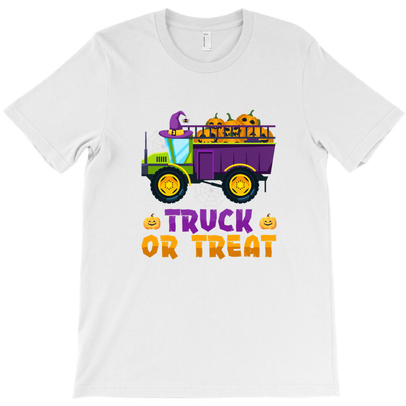 Kids Monster Truck Or Trick Halloween Costume Pumpkin Boys Kids T-shirt | Artistshot