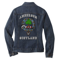 Anderson Tartan Clan Badge Athletic Style T Shirt Ladies Denim Jacket | Artistshot