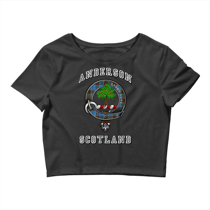 Anderson Tartan Clan Badge Athletic Style T Shirt Crop Top | Artistshot