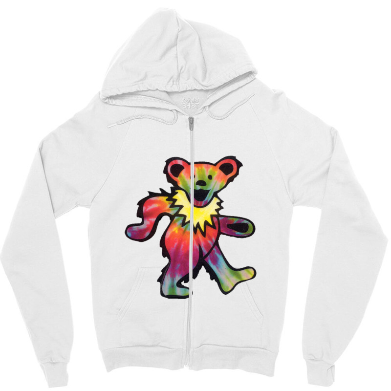 Tiedie Grateful Zipper Hoodie | Artistshot