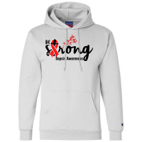 Be Strong Sepsis Warrior Sepsis Awareness Red Ribbon Apparel T Shirt Champion Hoodie | Artistshot