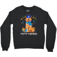 Cute Jewish Golden Retriever Dog Menorah Hat Hanukkah Jewish T Shirt Crewneck Sweatshirt | Artistshot