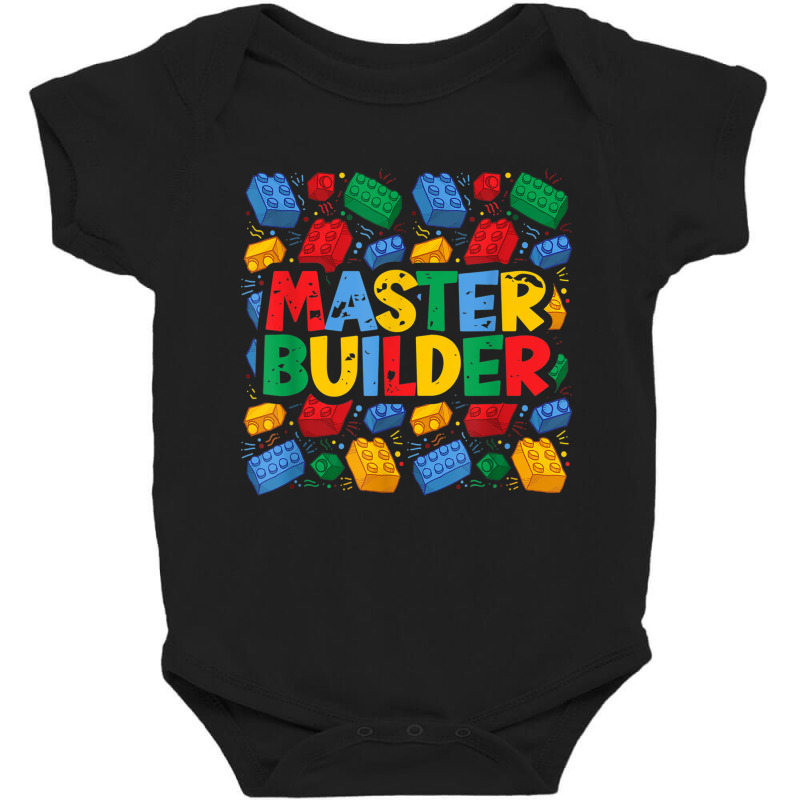 Vintage Master Builder Shirt Funny Brick Builder Blocks Gift Baby Bodysuit | Artistshot