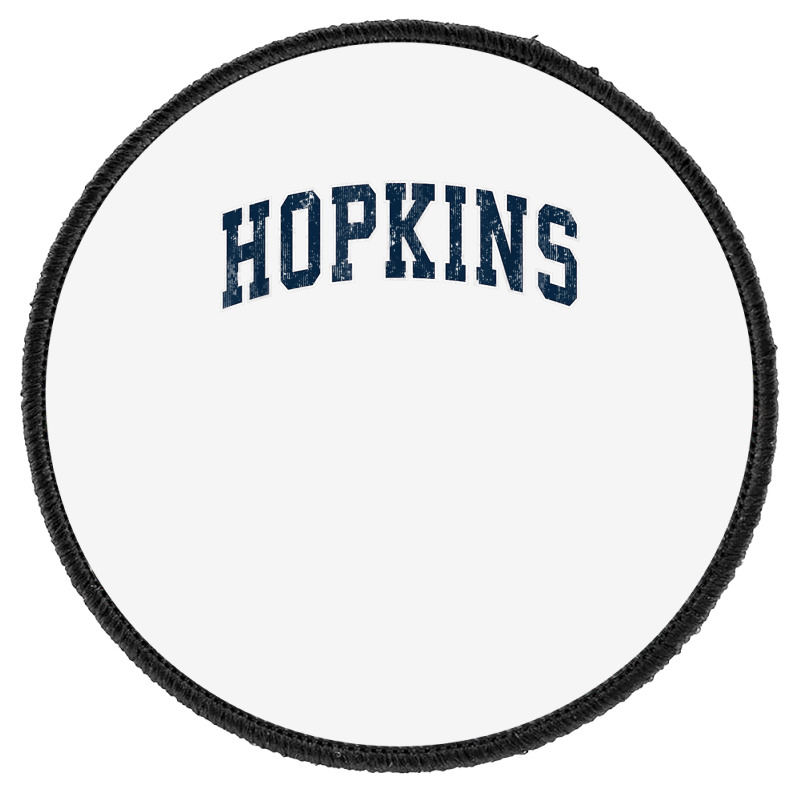 Hopkins Minnesota Mn Vintage Sports Design Navy Design Round Patch | Artistshot