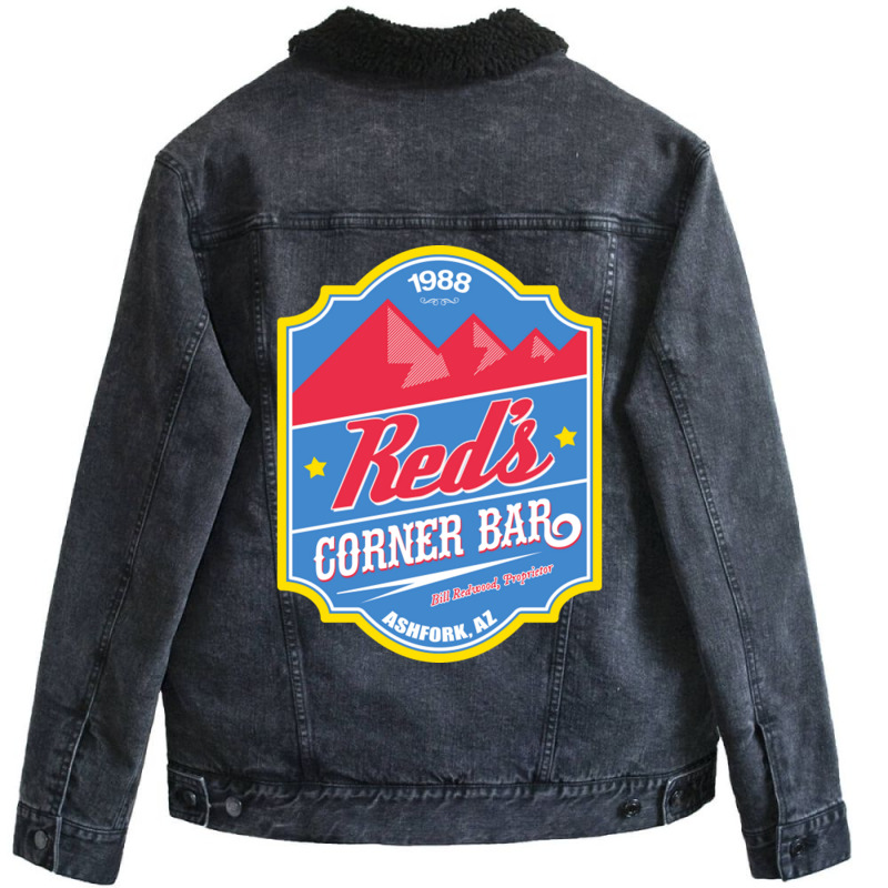 Red' Corner Bar From Midnight Run Unisex Sherpa-Lined Denim Jacket by GeorgeneAnnette | Artistshot