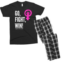 Go Fight Win Support Women In Sports Women's Day Men's T-shirt Pajama Set | Artistshot