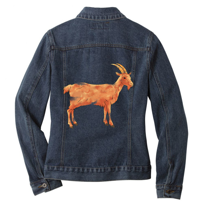 Farmer Gift Goat Farm Animal Goat Ladies Denim Jacket by StaceyKerry | Artistshot