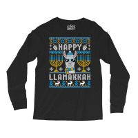 Happy Llamakkah Llama Ugly Hanukkah Ugly Sweater T Shirt Long Sleeve Shirts | Artistshot