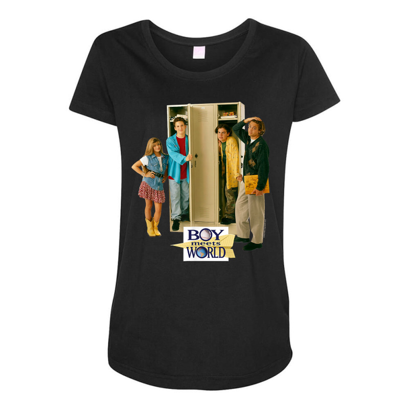 Boy Meets World Cast At Lockers T Shirt Maternity Scoop Neck T-shirt by diles | Artistshot