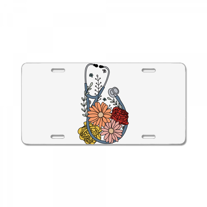 Flower Stethoscope License Plate | Artistshot