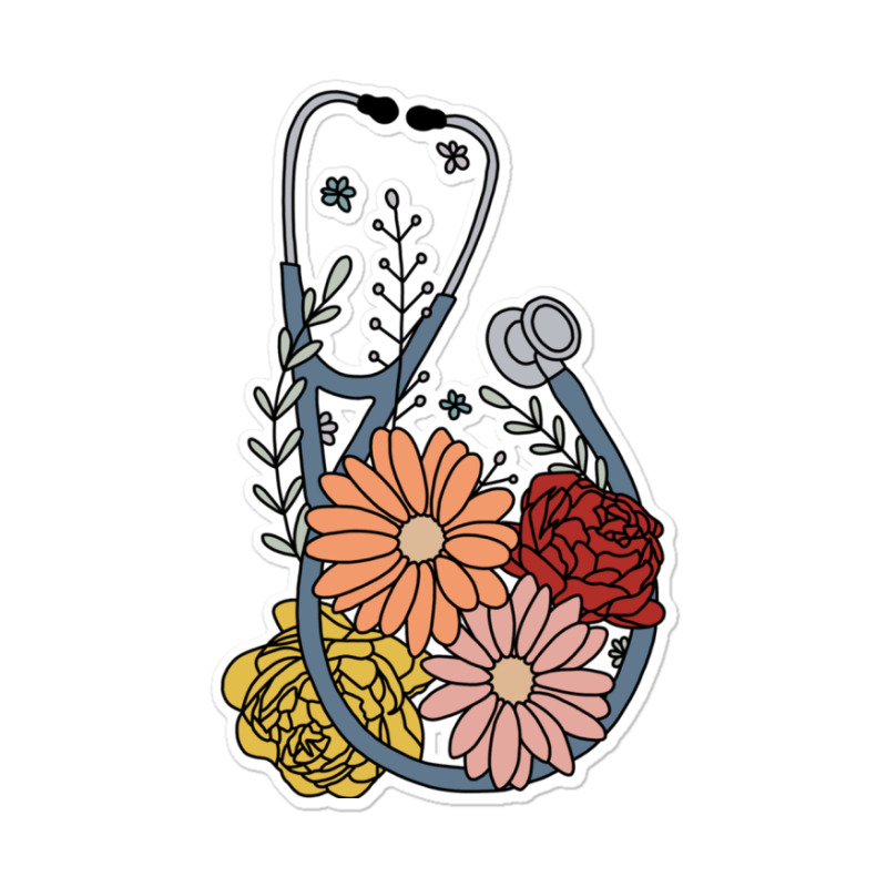 Flower Stethoscope Sticker | Artistshot