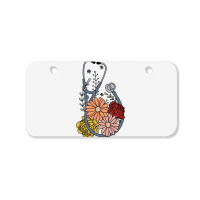 Flower Stethoscope Bicycle License Plate | Artistshot