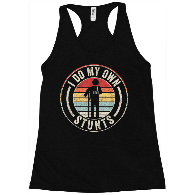 Retro Broken Arm Hand Wrist Elbow Injury Get Well Soon Gift Racerback Tank by AbeaJuanje | Artistshot