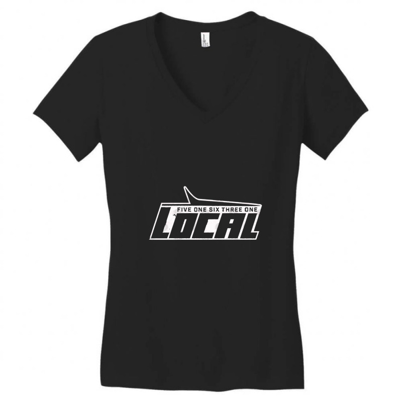 Local 51631 Retro Nyj Style Long Island New York  Gift Women's V-Neck T-Shirt by SparkleTzeremes | Artistshot