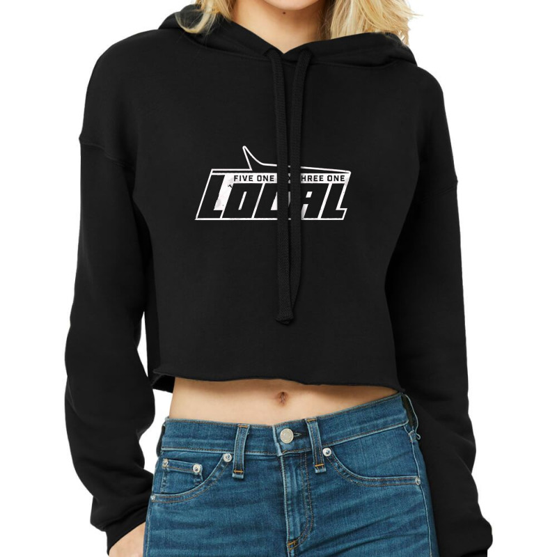 Local 51631 Retro Nyj Style Long Island New York Cropped Hoodie by SparkleTzeremes | Artistshot