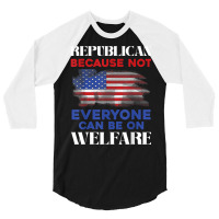 Republican Politics Conservative American Us Flag Republican T Shirt 3/4 Sleeve Shirt | Artistshot