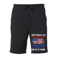 Republican Politics Conservative American Us Flag Republican T Shirt Fleece Short | Artistshot