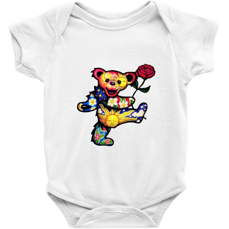 Dancing Grateful Flower Dead Bears Baby Bodysuit | Artistshot