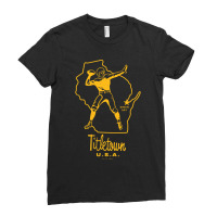 Titletown U.s.a Yellow Ladies Fitted T-shirt | Artistshot