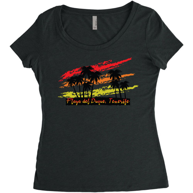 Playa Del Duque Tenerife Tee Women's Triblend Scoop T-shirt by EdieTiffany | Artistshot