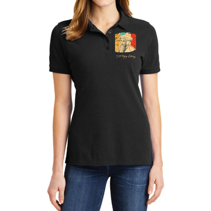 John Calvin Pastor Historical Figure Retro Ladies Polo Shirt by MelanieKathleen | Artistshot