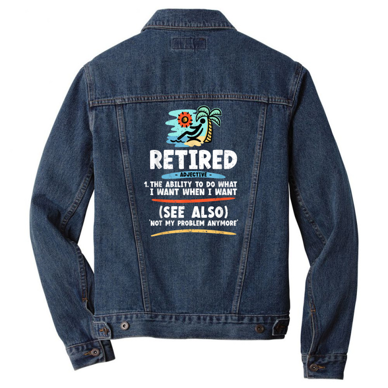 Funny Retired Tshirt, Funny Grandpa Tshirt, Funny Grandma Men Denim Jacket | Artistshot