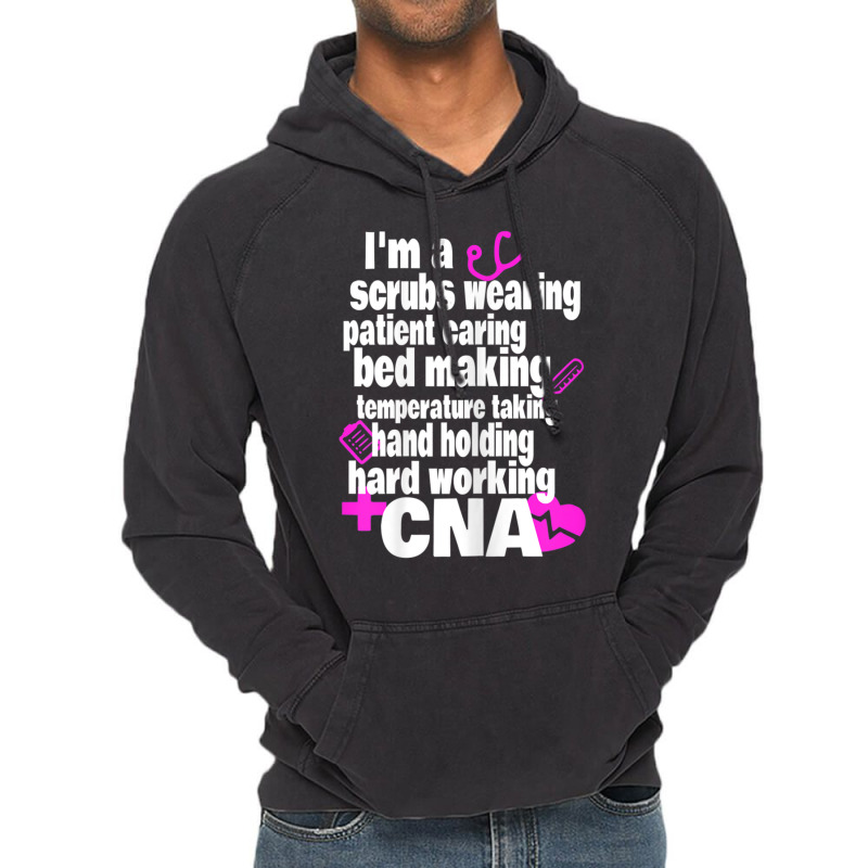 Womens Hard Working Cna Certified Nursing Assistan Vintage Hoodie by yumgaugeteuda | Artistshot