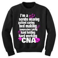 Womens Hard Working Cna Certified Nursing Assistan Youth Sweatshirt | Artistshot